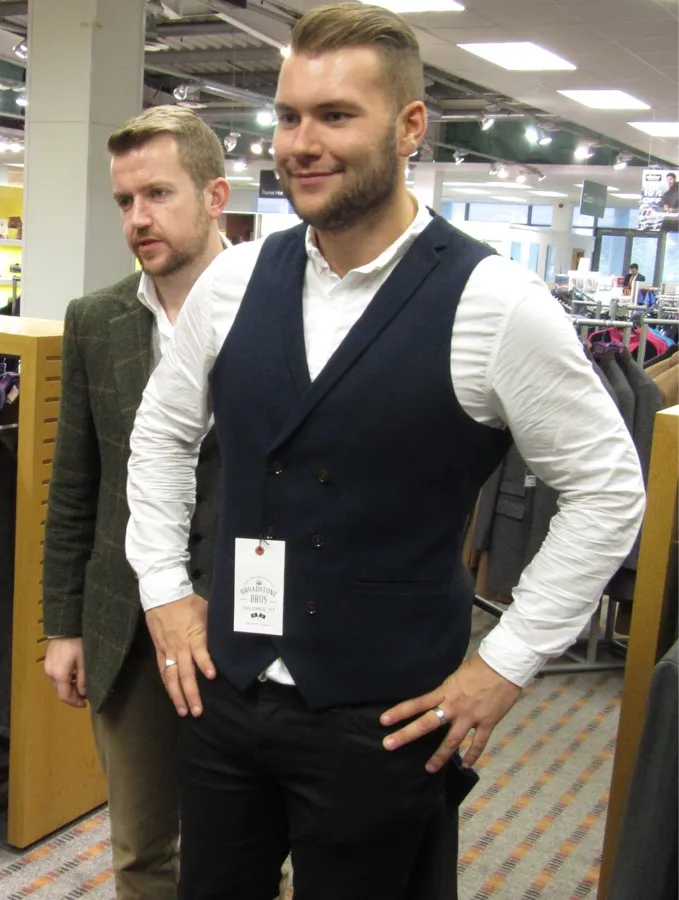 A male client being styled by Rupert 