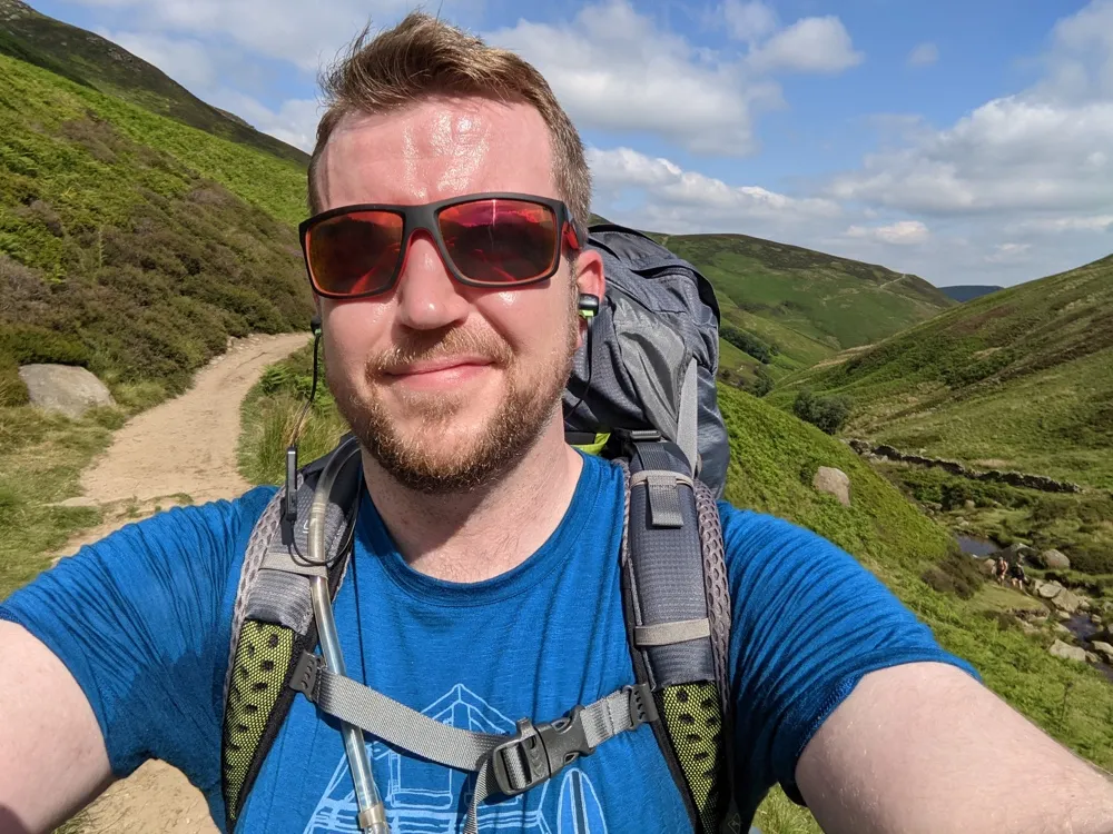 Rupert out on a hike, one of his many hobbies.